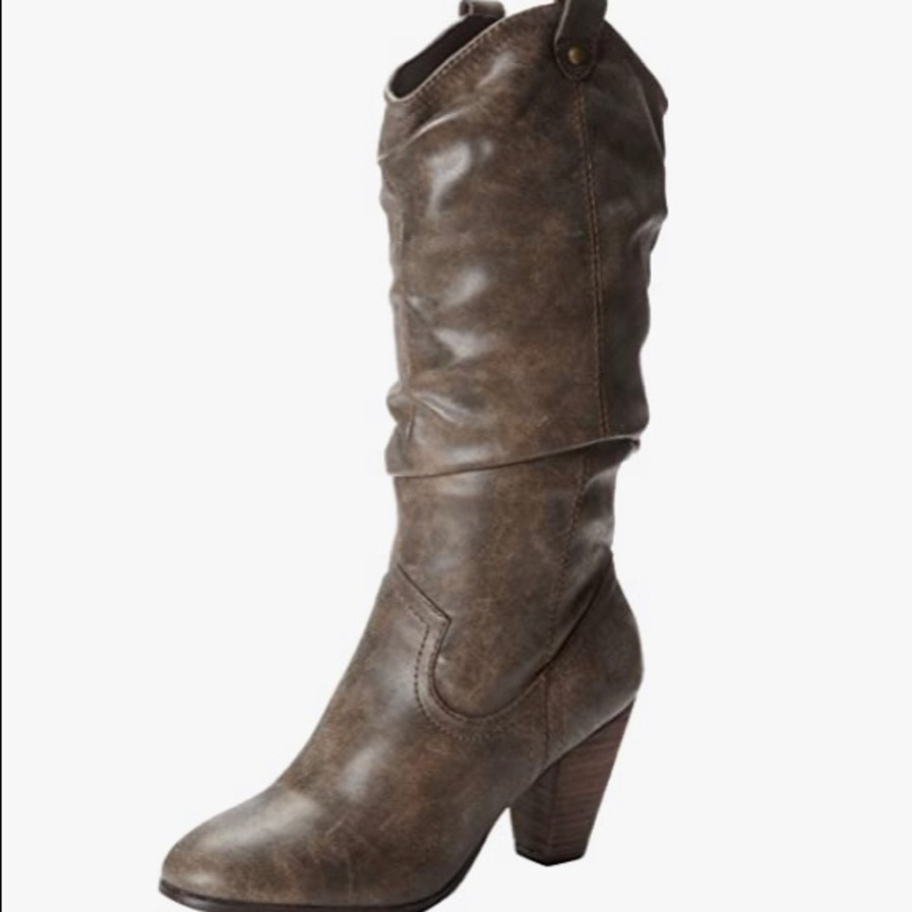 REPORT Rosabella western scrunch heeled boots